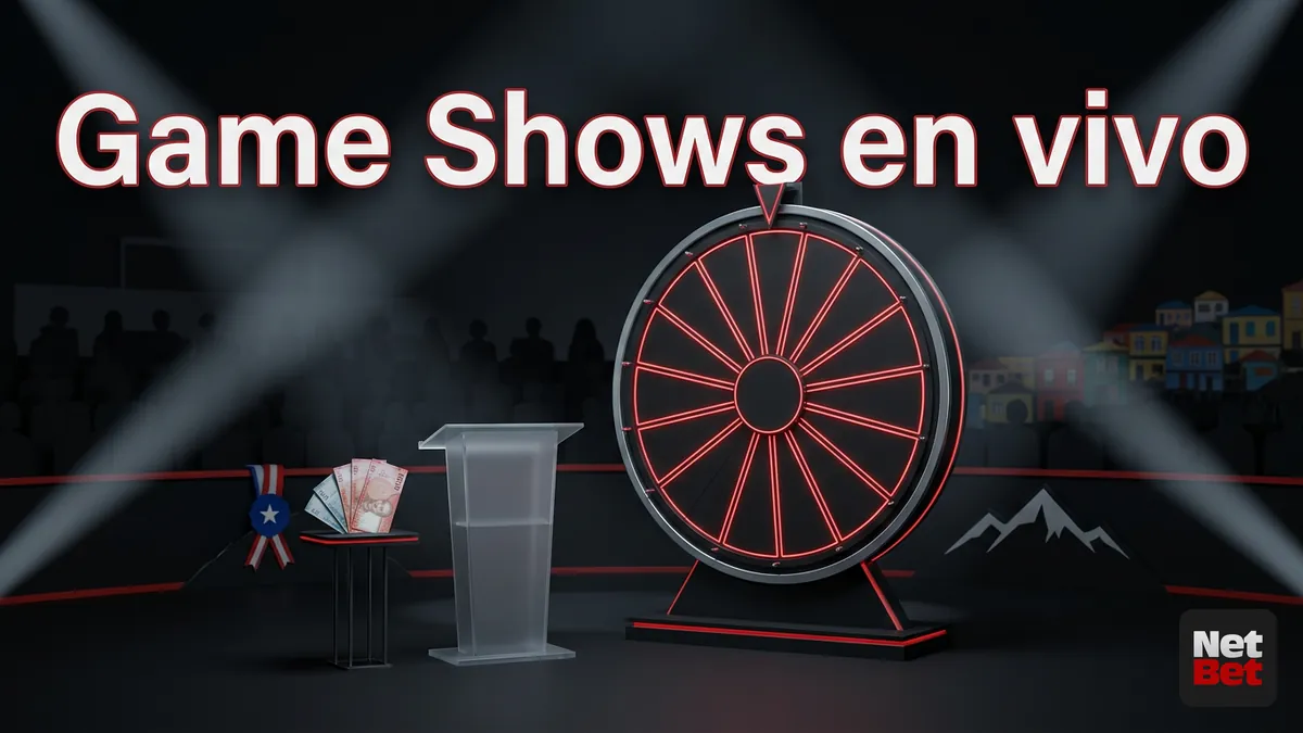 Rueda de Game Shows en vivo de NetBet Chile con acento de Valparaíso de fondo