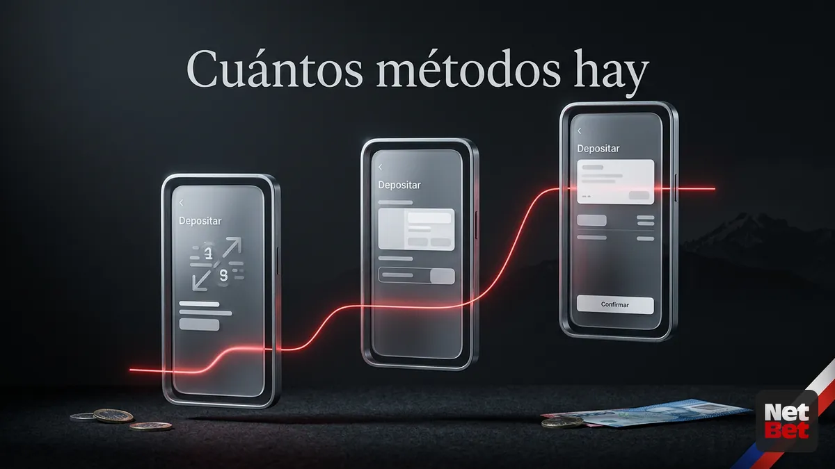 Cantidad real de métodos de pago disponibles en NetBet Chile